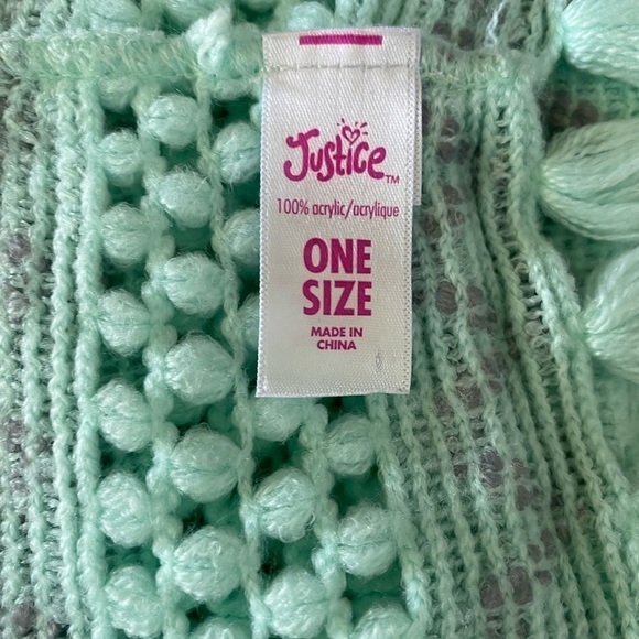 Justice Green and Gray Knit Scarf - Picture 6 of 8